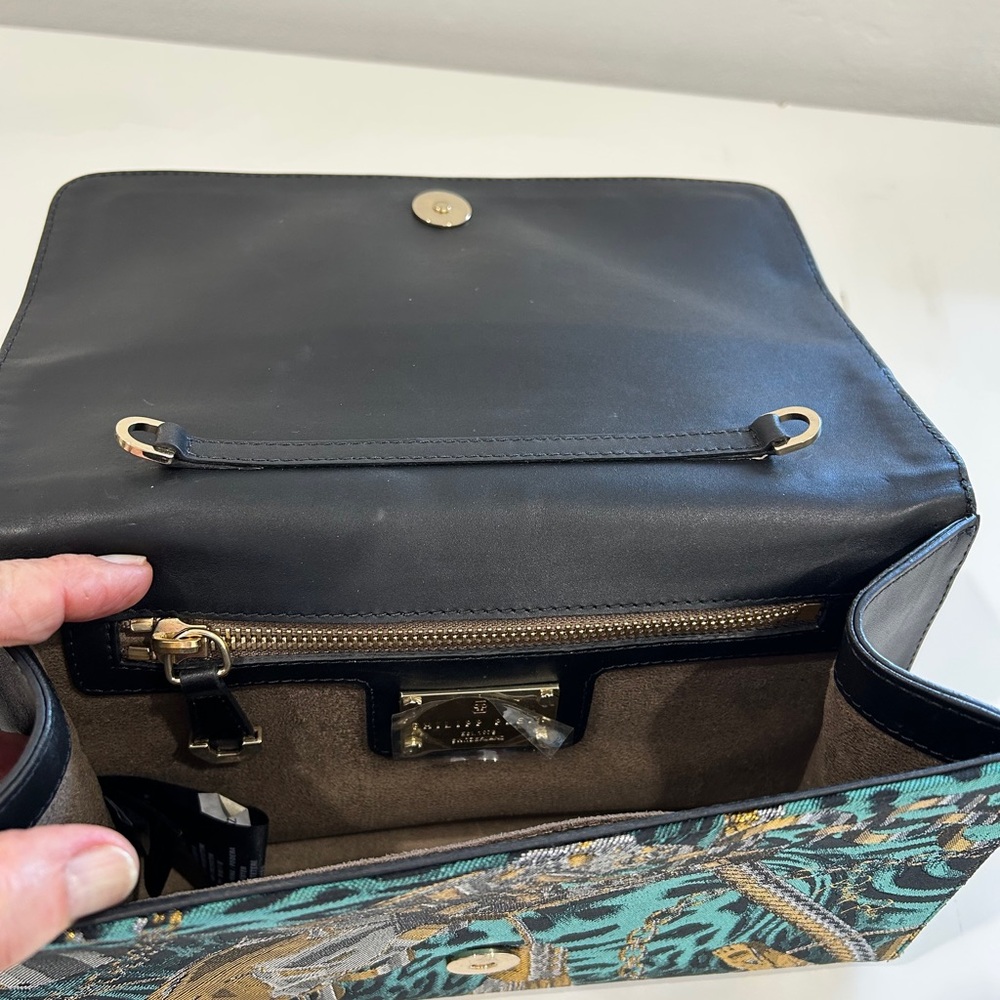 Philipp Plein Black and Teal Shoulder Bag